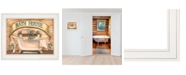 Trendy Decor 4U Bath House by Becca Barton, Ready to hang Framed Print, White Frame, 13" x 11"